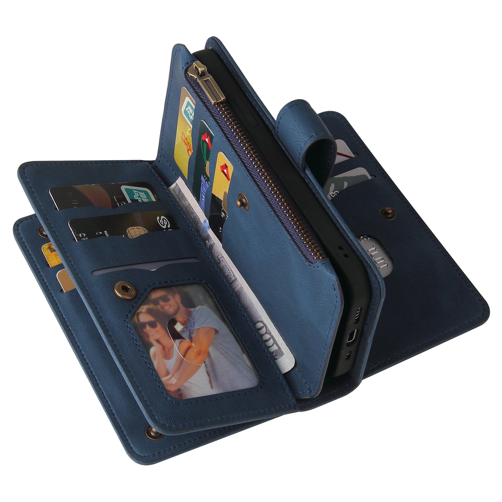 KT Multi-Functional Series-2 For Samsung Galaxy S23 FE PU Leather Cover Zipper Wallet Stand Multiple Card Slots Case KT Multi-Functional Series-2 For Samsung Galaxy S23 FE PU Leather Cover Zipper Wallet Stand Multiple Card Slots Case